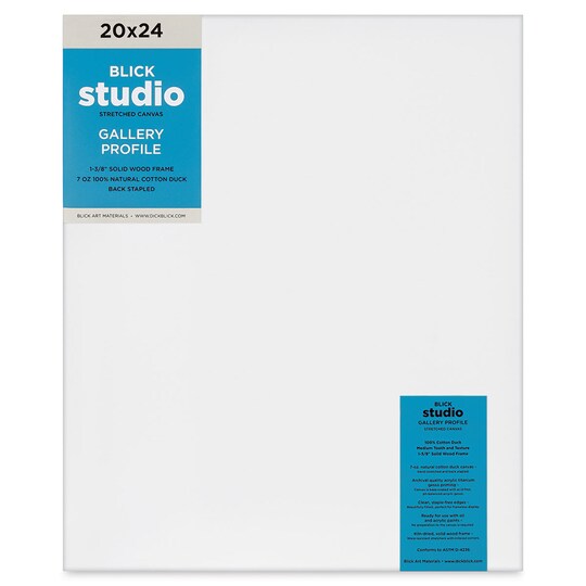 Blick; Blick Studio Stretched Cotton Canvas - Gallery Profile, 20" x 24"; Category:Stretched Canvas; Image:1